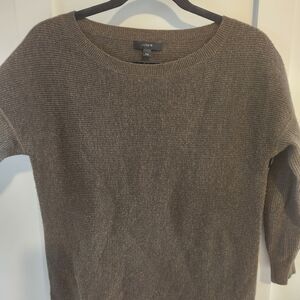 J. Crew Women's Olive Green Wool Blend Crew Neck Sweater